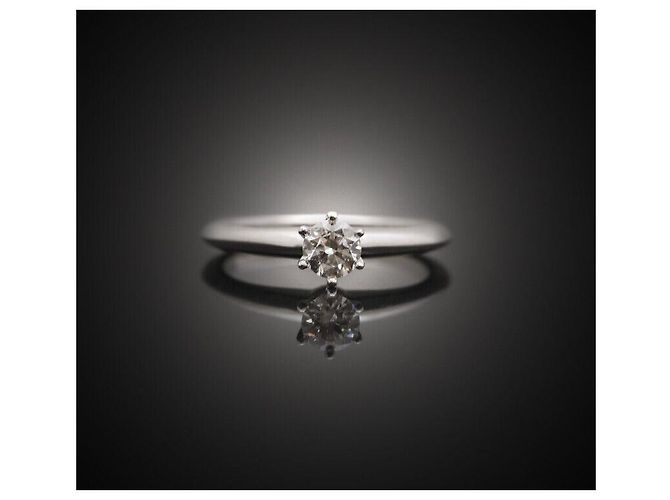 Tiffany & Co Setting Wedding Ring Platinum Diamond Size - view 4