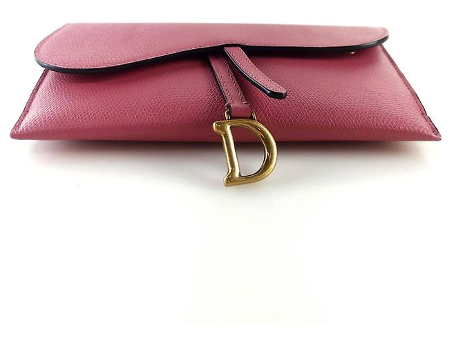 Saddle Dior Cartera Larga de Cadena de Silla Roja - vista 4