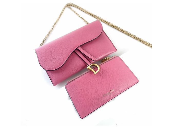 Saddle Dior Cartera Larga de Cadena de Silla Roja - vista 6
