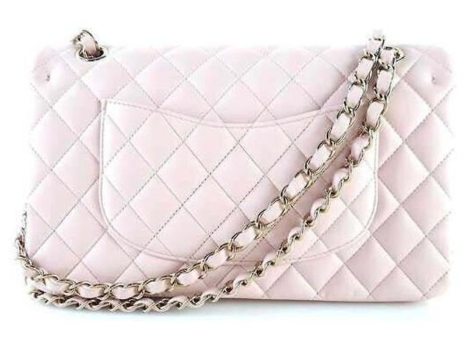 Chanel Borsa a spalla classica in pelle di agnello Bianco - vista 3