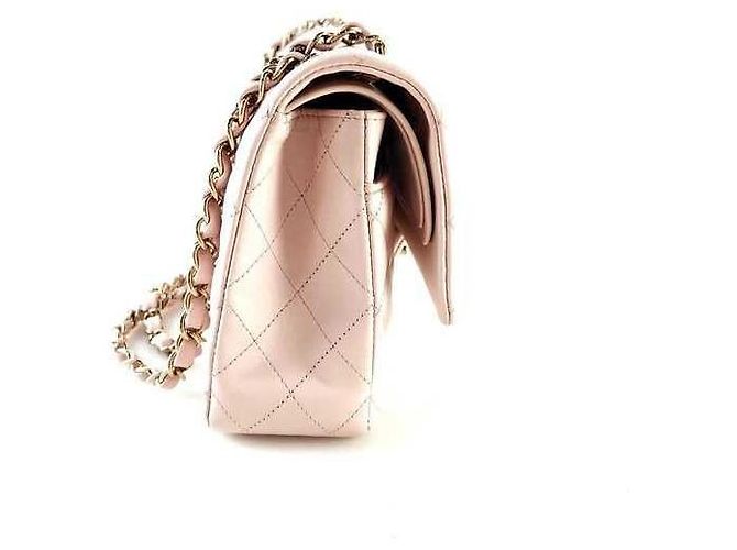 Chanel Borsa a spalla classica in pelle di agnello Bianco - vista 4