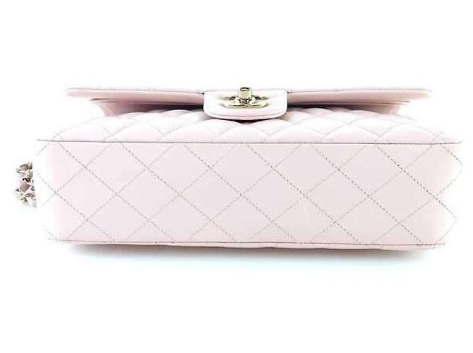 Chanel Borsa a spalla classica in pelle di agnello Bianco - vista 5