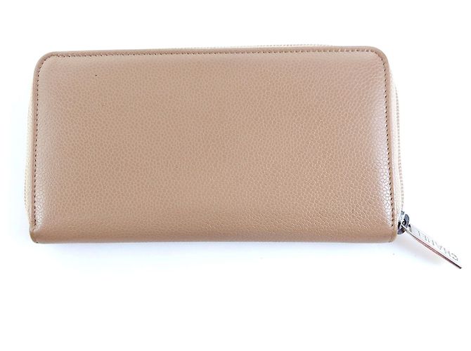 Chanel Portafoglio Lungo Caviar Zip CC Arancione - vista 3