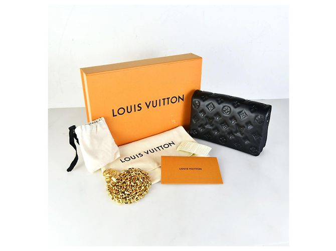 Louis Vuitton Monogramm Lammleder Pochette Coussin Umhängetasche Schwarz - Ansicht 6