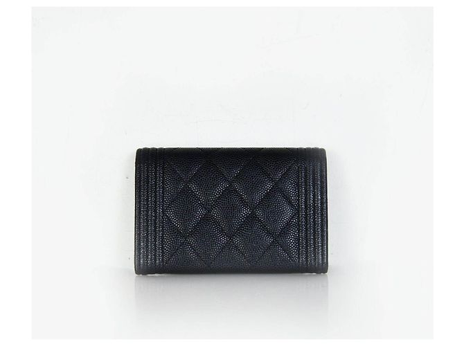 Boy Chanel Jungen Caviar Klappkartenetui Schwarz - Ansicht 3