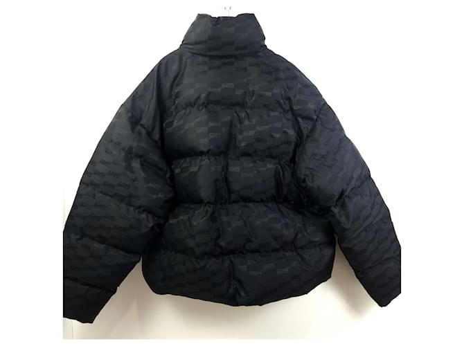 Balenciaga Giacca Puffer Monogram Nero - vista 3