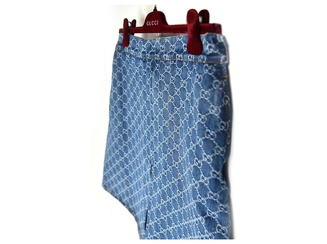Gucci Saia de jacquard denim - vista 2