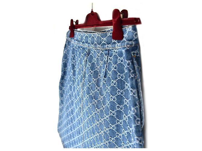 Gucci Saia de jacquard denim - vista 4