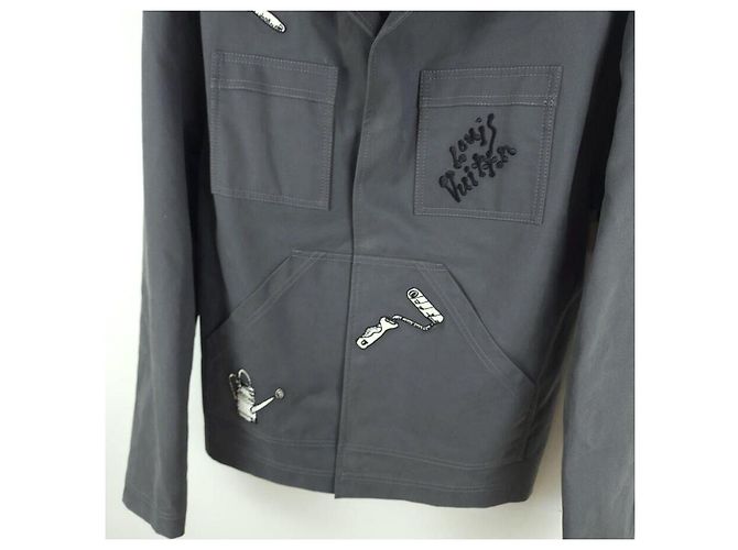 Louis Vuitton LV Multi Tool Embroidery Chore Jacket Blue - view 2