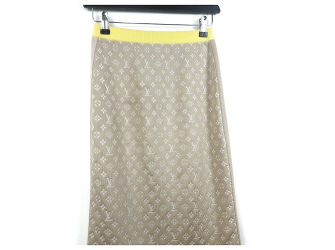 Louis Vuitton Strickrock mit Monogramm Weiß - Ansicht 5
