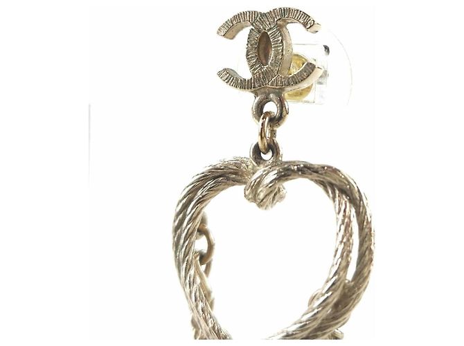 Chanel orecchino a catena a forma di cuore cc CC - vista 4