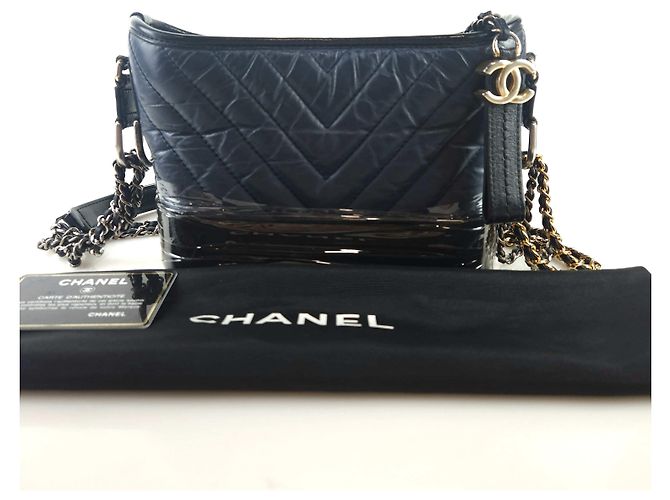 Chanel Borsa Hobo Chevron Gabriel Borsa a Spalla Borsa Crossbody Nero - vista 6