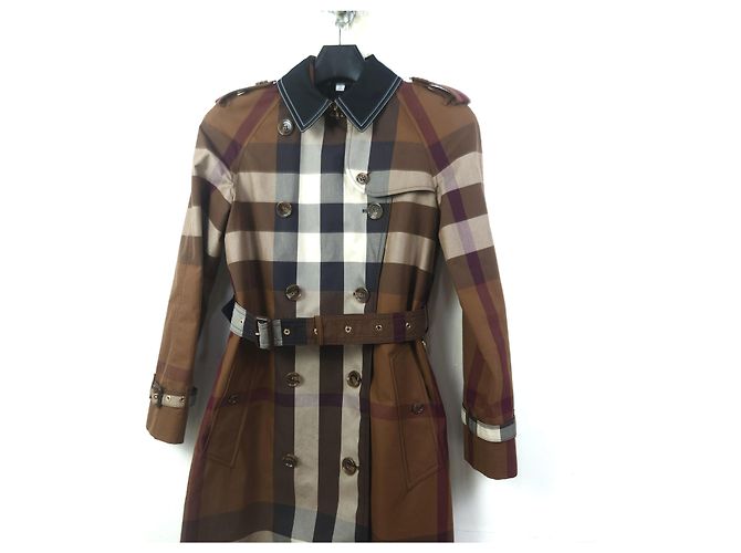Burberry Waterloo Contrast Panel Check Trench Coat Multiple colors - view 2