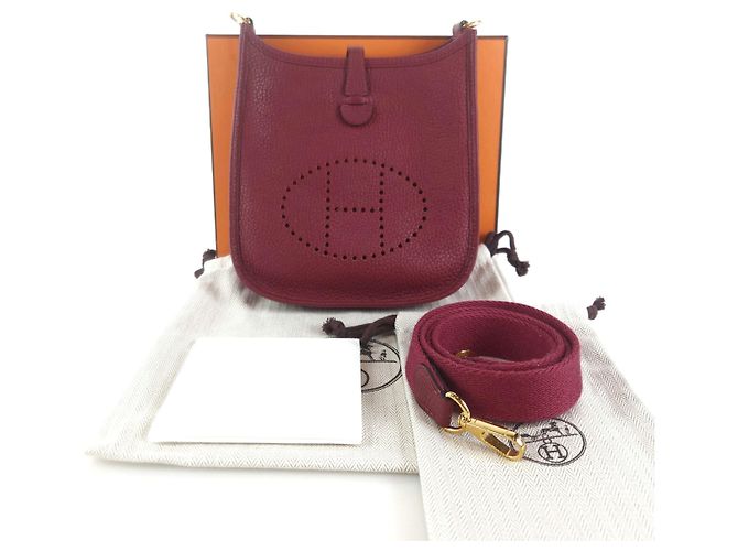 Hermès Evelyn Mini Umhängetasche Rot - Ansicht 6