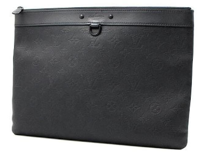 Louis Vuitton Clutch Pochette Monogram Shadow Nero - vista 2