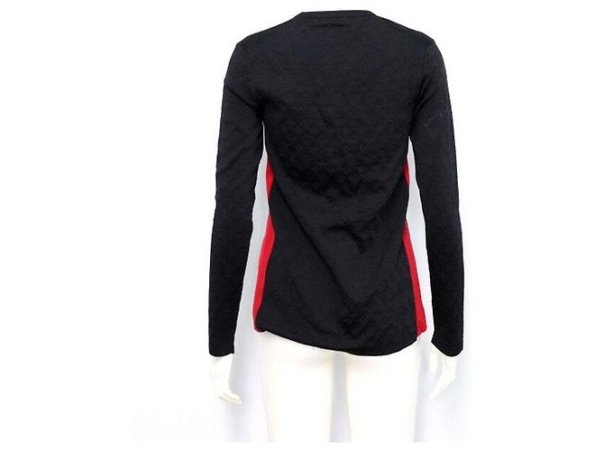 Louis Vuitton Pullover für Damen mit geprägtem Monogramm und goldener Kettendekoration Schwarz - Ansicht 4