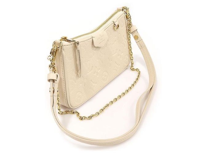 Louis Vuitton Pochette Facile con Tracolla Crema Beige Monogramma Empreinte Marrone - vista 3