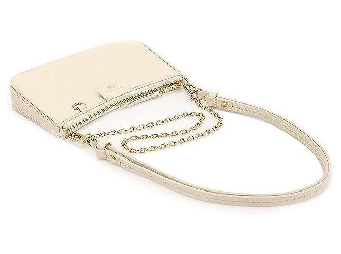 Louis Vuitton Pochette Facile con Tracolla Crema Beige Monogramma Empreinte Marrone - vista 4
