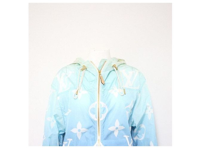 Louis Vuitton Kurze Kapuzenparka mit Blue Lagoon Monogramm Saison Blau - Ansicht 2