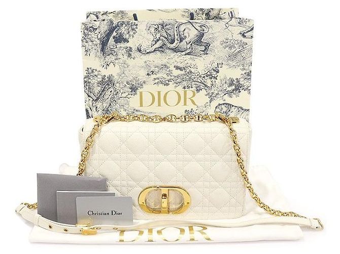 Dior Borsa a Spalla Media Caro Bianco - vista 2