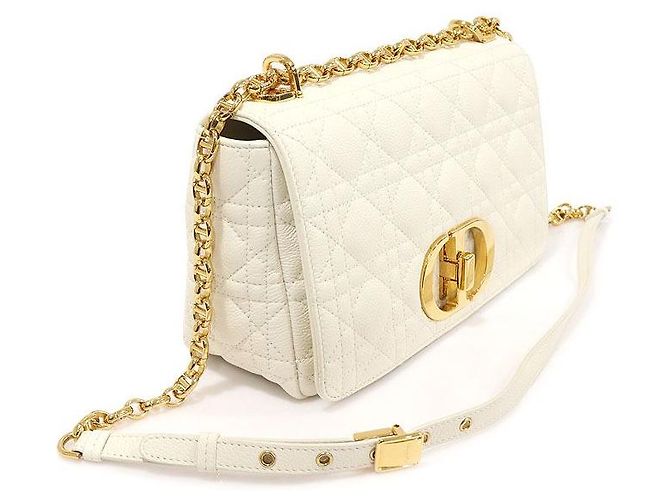 Dior Borsa a Spalla Media Caro Bianco - vista 3