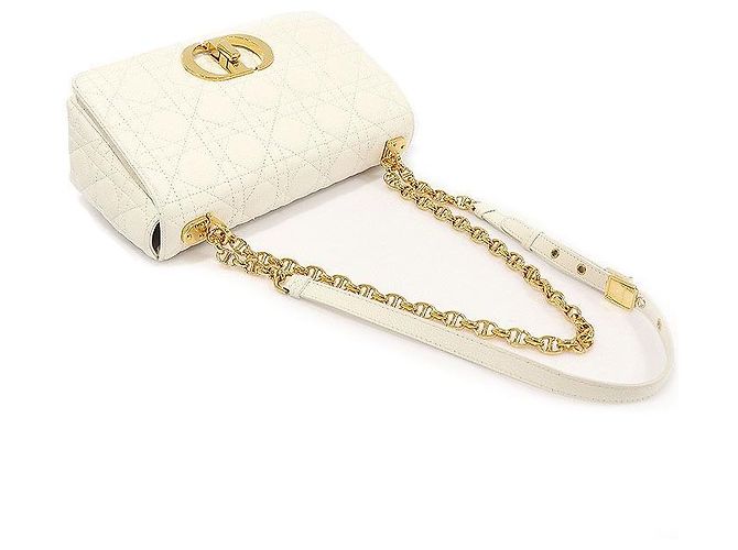 Dior Borsa a Spalla Media Caro Bianco - vista 4