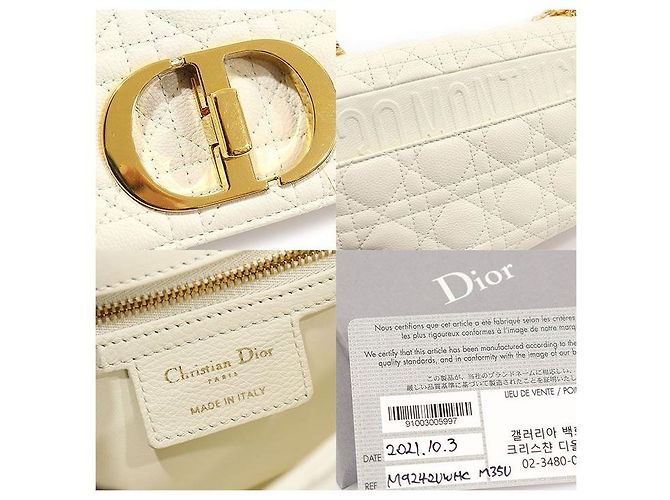 Dior Borsa a Spalla Media Caro Bianco - vista 7