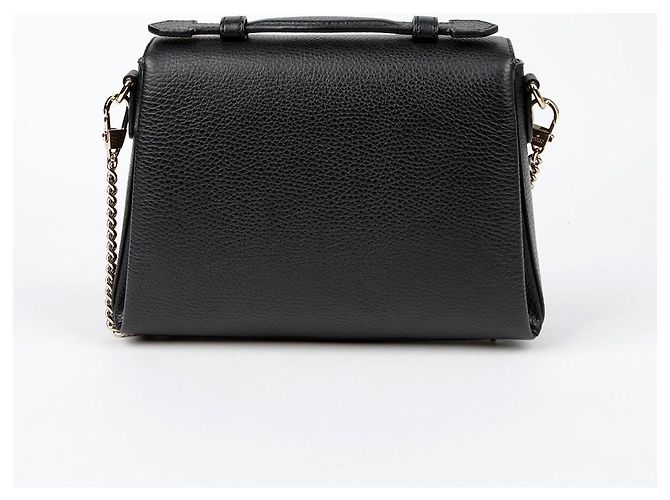 Gucci Bolsa de ombro com alça superior entrelaçada Preto - vista 4