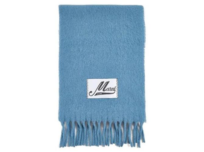Marni Sciarpa in alpaca spazzolato blu brillante - vista 4