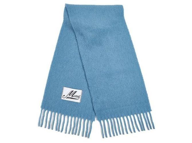 Marni Sciarpa in alpaca spazzolato blu brillante - vista 6