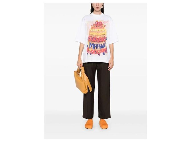 Marni T-Shirt mit mehrfarbigem Kuchenprint Mehrfarben - Ansicht 5