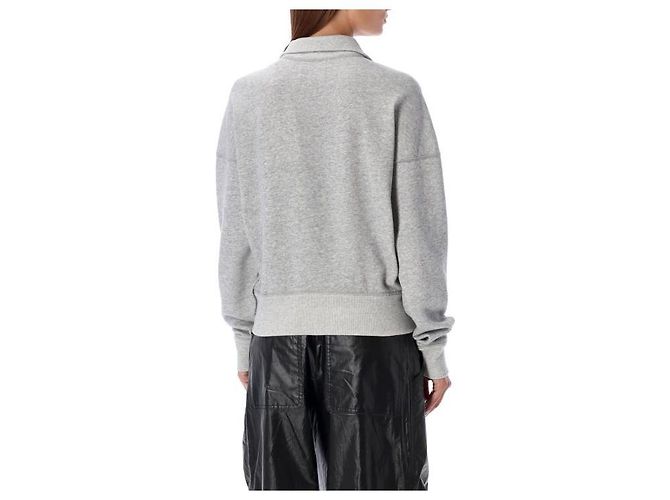 Isabel Marant Logo-Halbzip-Sweatshirt GYWH Silber - Ansicht 5