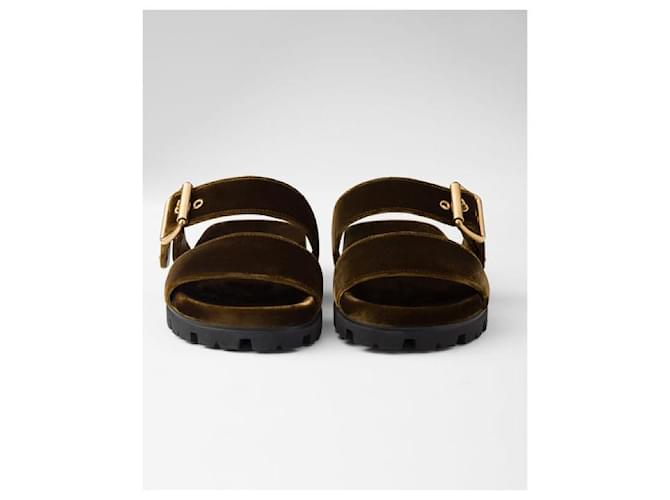 Prada Ciabatta in velluto Nero - vista 8