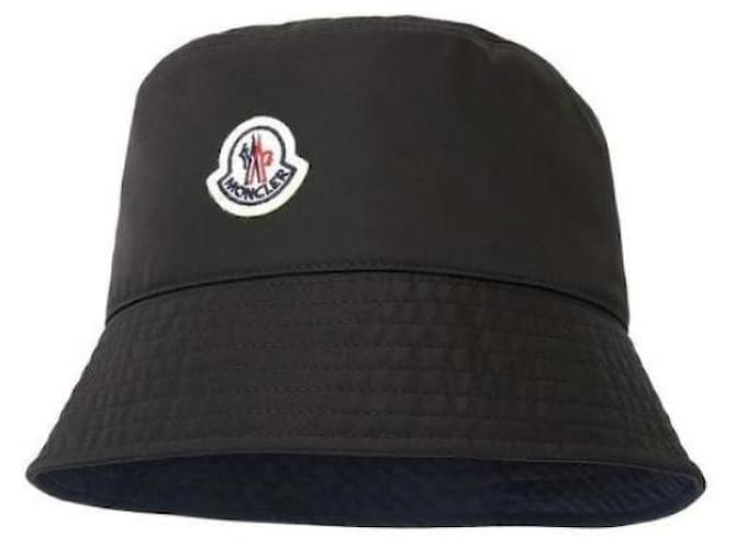 Moncler Cappello bucket con patch logo Nero - vista 4