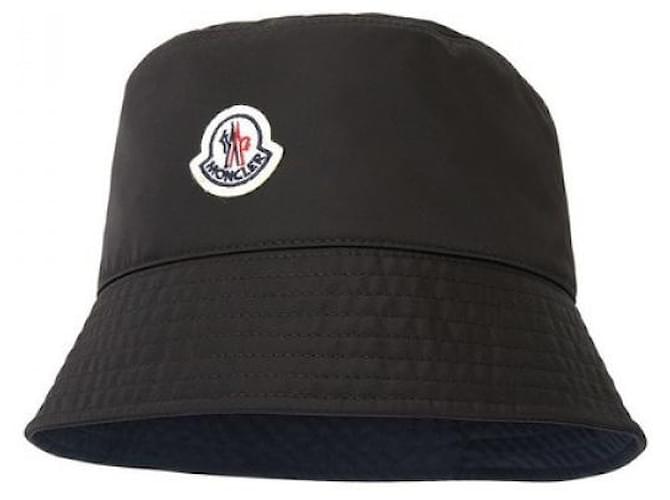 Moncler Cappello bucket con patch logo Nero - vista 5