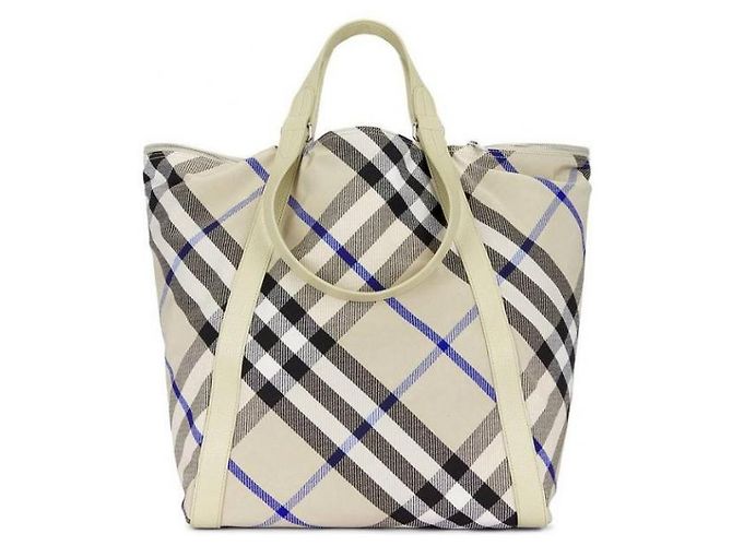 Burberry Borsa Tote Large Field Multicolore - vista 5