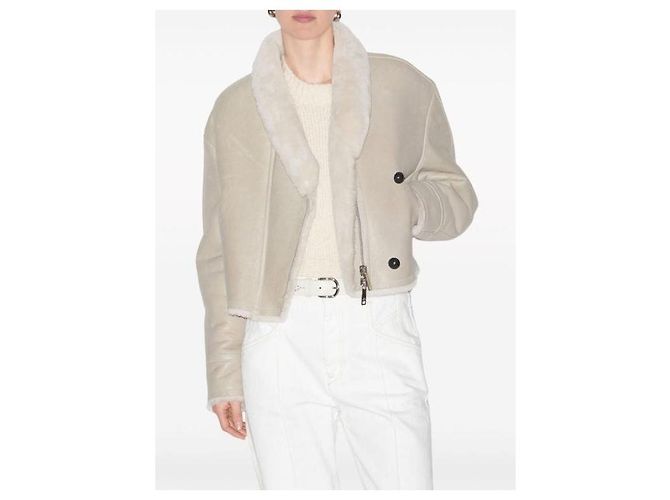 Isabel Marant Abrigo Blanco - vista 7