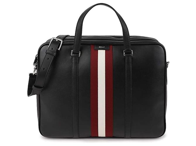 Bally Malette en cuir noir Code - vue 3