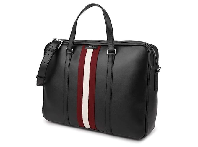 Bally Malette en cuir noir Code - vue 4