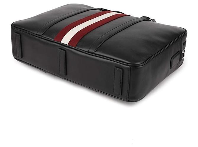 Bally Malette en cuir noir Code - vue 6
