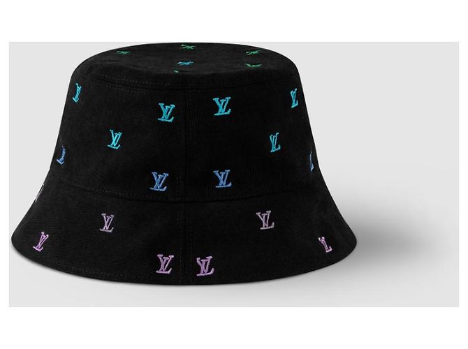 Louis Vuitton Wendbarer Bucket Hat LV Blason Schattierung Denim Silber - Ansicht 2