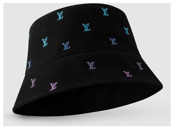 Louis Vuitton Wendbarer Bucket Hat LV Blason Schattierung Denim Silber - Ansicht 3