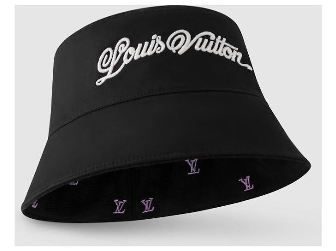 Louis Vuitton Wendbarer Bucket Hat LV Blason Schattierung Denim Silber - Ansicht 4
