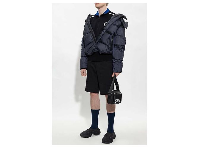 Burberry Giacca puffer con cappuccio e maniche staccabili Nero - vista 5