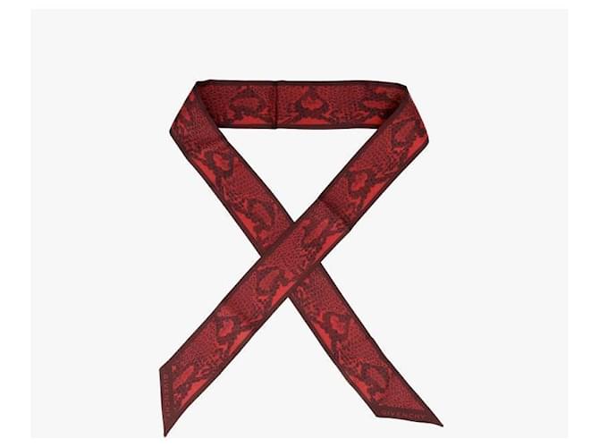 Givenchy Bufanda de seda twill delgada Roja - vista 5