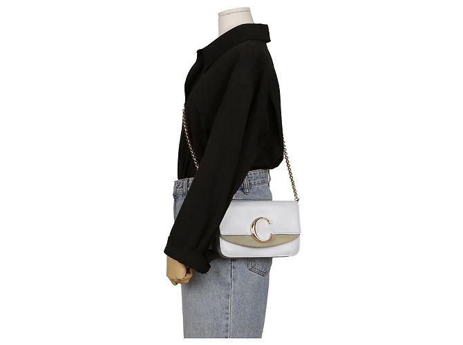 Chloé Bolsa transversal com corrente Branco - vista 9