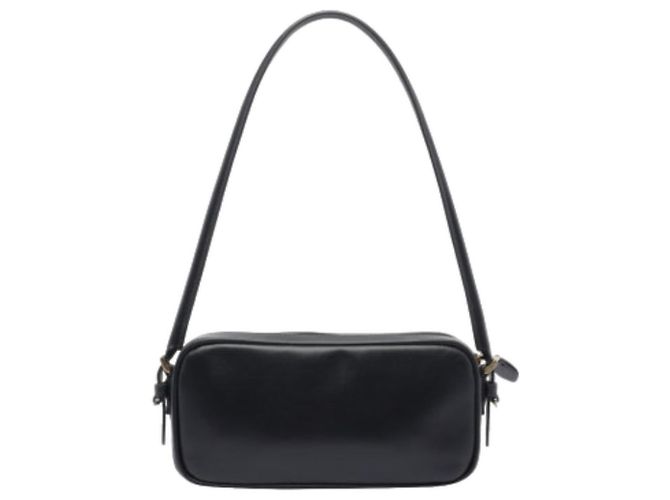 Miu Miu Borsa a spalla in pelle con logo Nero - vista 3