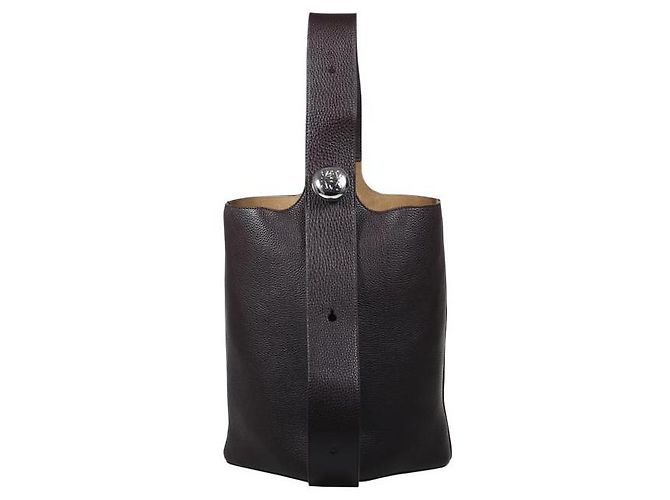 Loewe Grande borsa a secchiello in ciottoli Nero - vista 4