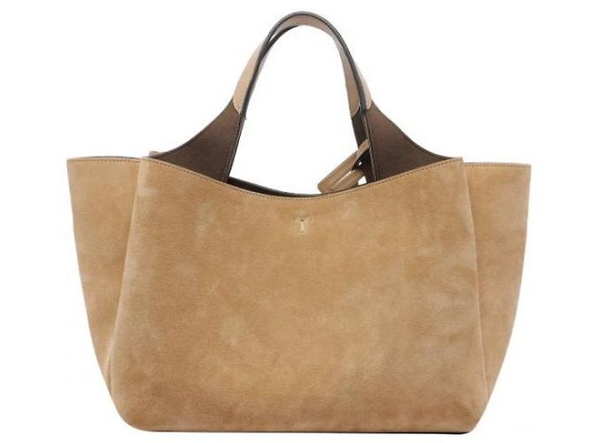 Tod's Borsa mini tote in suede con logo Arancione - vista 5