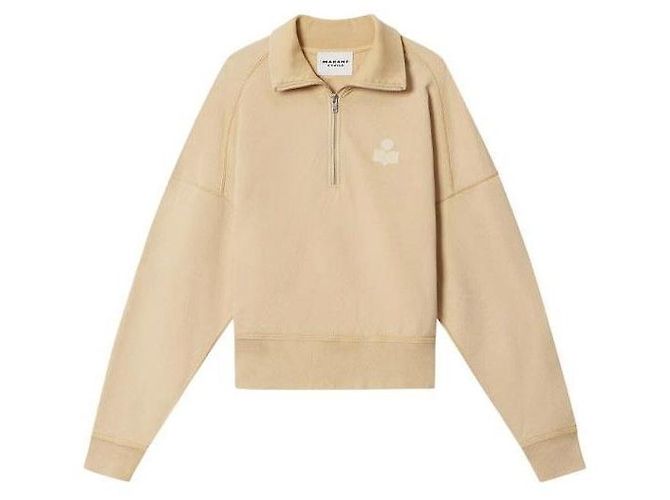 Isabel Marant Suéter com meio zíper em ocre claro Laranja - vista 4
